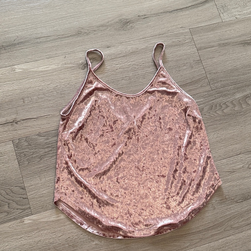 Elegant Velvet Blush Cami Top